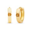Thumbnail Image 1 of Citrine Channel-Set Solitaire Huggie Hoop Earrings in 14K Gold