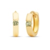 Thumbnail Image 0 of Peridot Channel-Set Solitaire Huggie Hoop Earrings in 14K Gold