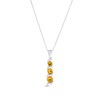Thumbnail Image 1 of Journey Citrine Three Stone Cascading Linear Drop Pendant in 14K White gold