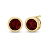 Thumbnail Image 0 of 6.0mm Garnet Bezel-Set Solitaire Stud Earrings in 14K Gold