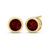 Thumbnail Image 0 of 6.0mm Garnet Bezel-Set Solitaire Stud Earrings in 14K Gold