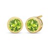 Thumbnail Image 0 of 6.0mm Peridot Bezel-Set Solitaire Stud Earrings in 14K Gold