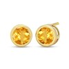 Thumbnail Image 1 of 6.0mm Citrine Bezel-Set Solitaire Stud Earrings in 14K Gold