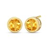 Thumbnail Image 0 of 6.0mm Citrine Bezel-Set Solitaire Stud Earrings in 14K Gold