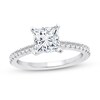 Thumbnail Image 1 of 1-7/8 CT. T.W. Princess-Cut Certified Diamond Engagement Ring in 14K White Gold (I/SI2)