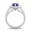 Thumbnail Image 2 of Enchanted Disney Ultimate Princess Tanzanite and 1/3 CT. T.W. Diamond Tilted Frame Engagement Ring in 14K White Gold