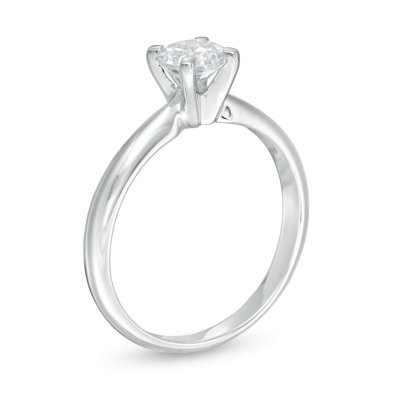 Main Image 3 of 3/4 CT. T.W. Diamond Solitaire Engagement Ring in 14K White Gold (I/I2)