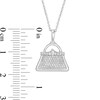 Thumbnail Image 2 of Marilyn Monroe™ Collection 1/4 CT. T.W. Diamond Purse Pendant in Sterling Silver