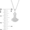 Thumbnail Image 2 of Marilyn Monroe™ Collection 1/8 CT. T.W. Diamond Dress Pendant in Sterling Silver