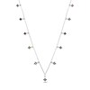 Thumbnail Image 1 of Enchanted Disney Ultimate Princess Celebration Multi-Gemstone Station Necklace in Sterling Silver - 17"