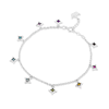 Thumbnail Image 1 of Enchanted Disney Ultimate Princess Celebration Multi-Gemstone Station Bracelet in Sterling Silver