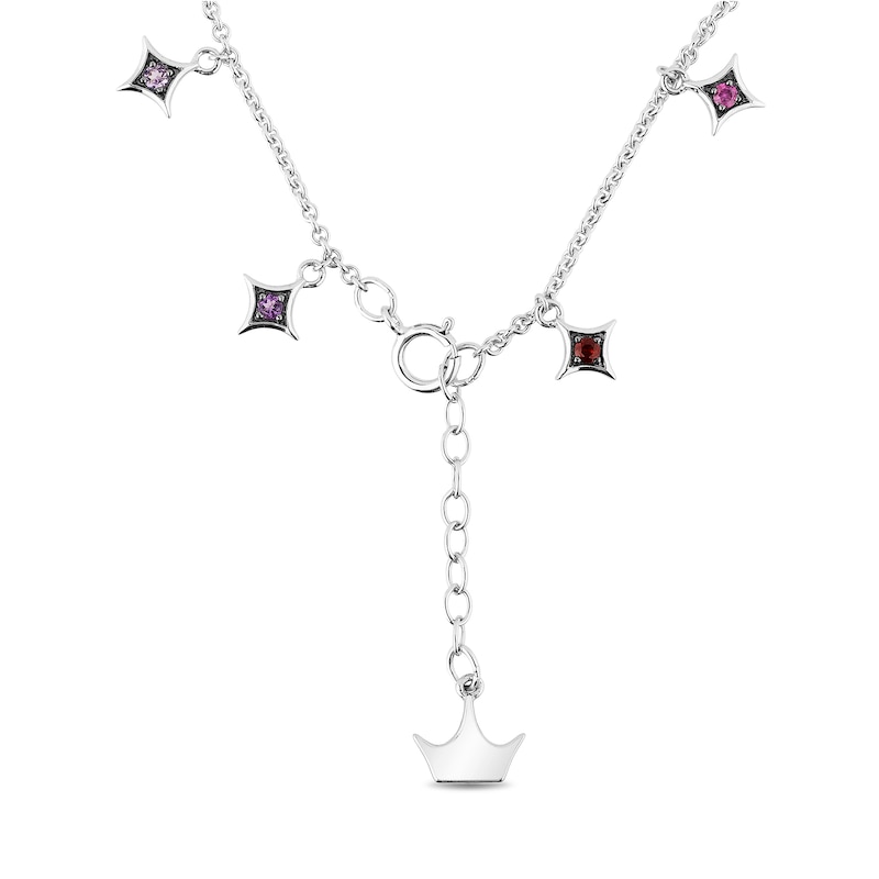Main Image 3 of Enchanted Disney Ultimate Princess Celebration Multi-Gemstone Station Bracelet in Sterling Silver