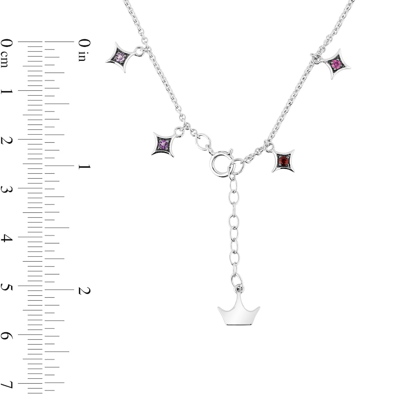 Main Image 4 of Enchanted Disney Ultimate Princess Celebration Multi-Gemstone Station Bracelet in Sterling Silver