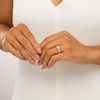 Thumbnail Image 2 of 1 CT. T.W. Oval Diamond Frame Past Present Future® Engagement Ring in 14K White Gold