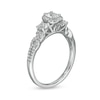 Thumbnail Image 2 of 1 CT. T.W. Oval Diamond Frame Past Present Future® Engagement Ring in 14K White Gold