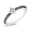 Thumbnail Image 1 of Enchanted Disney Ultimate Princess Celebration Cinderella Blue Topaz and Diamond Accent Star Ring in Sterling Silver