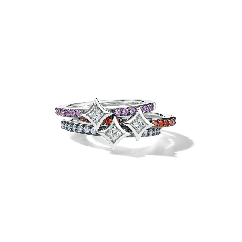 Main Image 6 of Enchanted Disney Ultimate Princess Celebration Cinderella Blue Topaz and Diamond Accent Star Ring in Sterling Silver