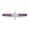 Thumbnail Image 5 of Enchanted Disney Ultimate Princess Celebration Aurora Pink Sapphire and Diamond Accent Star Ring in Sterling Silver