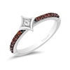Thumbnail Image 0 of Enchanted Disney Ultimate Princess Celebration Snow White Garnet and Diamond Accent Star Ring in Sterling Silver