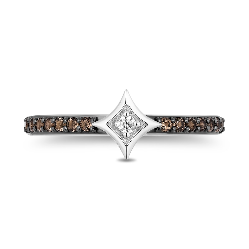 Main Image 5 of Enchanted Disney Ultimate Princess Celebration Pocahontas Smoky Quartz and Diamond Accent Star Ring in Sterling Silver