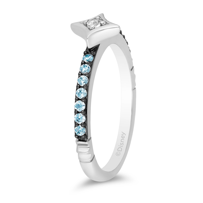 Enchanted Disney Ultimate Princess Celebration Merida Swiss Blue Topaz and Diamond Accent Star Ring in Sterling Silver