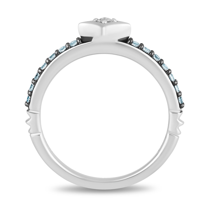 Main Image 4 of Enchanted Disney Ultimate Princess Celebration Merida Swiss Blue Topaz and Diamond Accent Star Ring in Sterling Silver