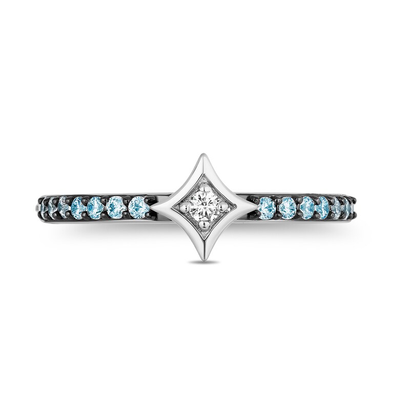Main Image 5 of Enchanted Disney Ultimate Princess Celebration Merida Swiss Blue Topaz and Diamond Accent Star Ring in Sterling Silver