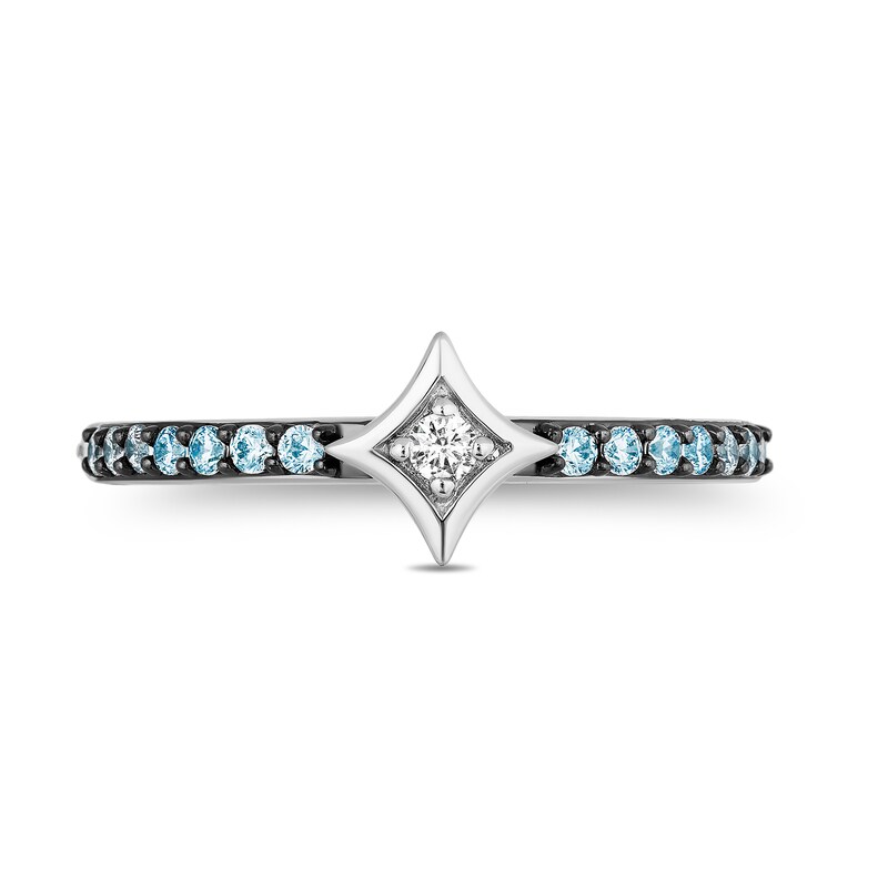 Sterling Silver Men’s Ring Swiss Blue Topaz Handcrafted Unique Persona