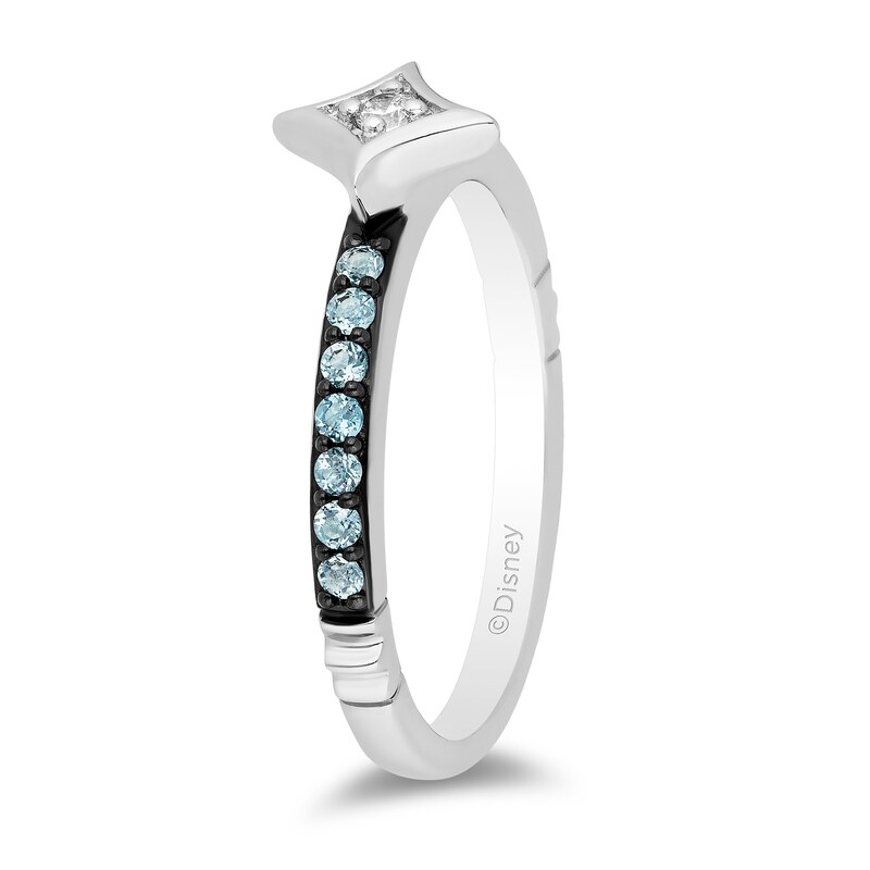 Main Image 2 of Enchanted Disney Ultimate Princess Celebration Jasmine Swiss Blue Topaz and Diamond Accent Star Ring in Sterling Silver