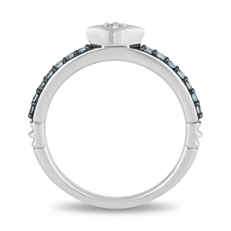 Main Image 4 of Enchanted Disney Ultimate Princess Celebration Jasmine Swiss Blue Topaz and Diamond Accent Star Ring in Sterling Silver