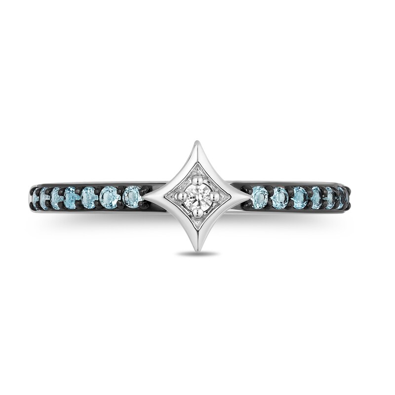 Main Image 5 of Enchanted Disney Ultimate Princess Celebration Jasmine Swiss Blue Topaz and Diamond Accent Star Ring in Sterling Silver