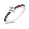 Thumbnail Image 0 of Enchanted Disney Ultimate Princess Celebration Anna Rhodolite Garnet and Diamond Accent Star Stackable Ring in Sterling Silver