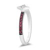 Thumbnail Image 2 of Enchanted Disney Ultimate Princess Celebration Anna Rhodolite Garnet and Diamond Accent Star Stackable Ring in Sterling Silver