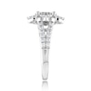 Thumbnail Image 3 of 1-1/2 CT. T.W. Multi-Diamond Floral Frame Split Shank Engagement Ring in 14K White Gold