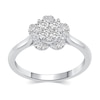 Thumbnail Image 0 of 1/2 CT. T.W. Composite Diamond Flower Ring in 14K White Gold