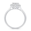 Thumbnail Image 1 of 1/2 CT. T.W. Composite Diamond Flower Ring in 14K White Gold