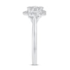 Thumbnail Image 2 of 1/2 CT. T.W. Composite Diamond Flower Ring in 14K White Gold