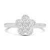 Thumbnail Image 3 of 1/2 CT. T.W. Composite Diamond Flower Ring in 14K White Gold