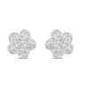 Thumbnail Image 0 of 1/2 CT. T.W. Composite Diamond Flower Stud Earrings in 14K White Gold