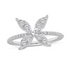 Thumbnail Image 1 of 1/4 CT. T.W. Diamond Butterfly Ring in 10K White Gold