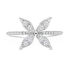 Thumbnail Image 3 of 1/4 CT. T.W. Diamond Butterfly Ring in 10K White Gold