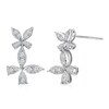 Thumbnail Image 1 of 1/2 CT. T.W. Diamond Butterfly Drop Earrings in 10K White Gold