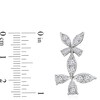 Thumbnail Image 2 of 1/2 CT. T.W. Diamond Butterfly Drop Earrings in 10K White Gold
