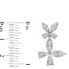 Thumbnail Image 1 of 1/2 CT. T.W. Diamond Butterfly Drop Earrings in 10K White Gold