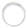 Thumbnail Image 2 of 1/10 CT. T.W. Diamond Five Stone Slant Wedding Band in Sterling Silver with 14K Gold Plate