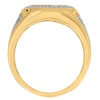 Thumbnail Image 2 of 1/2 CT. T.W. Composite Diamond Square Frame Ring in Sterling Silver with 14K Gold Plate - Size 10