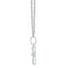 Thumbnail Image 2 of 1/20 CT. T.W. Diamond Mini Cross Pendant in Sterling Silver