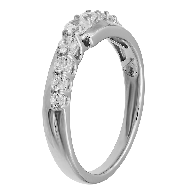 Main Image 2 of 1/2 CT. T.W. Diamond Graduated Band in 14K White Gold