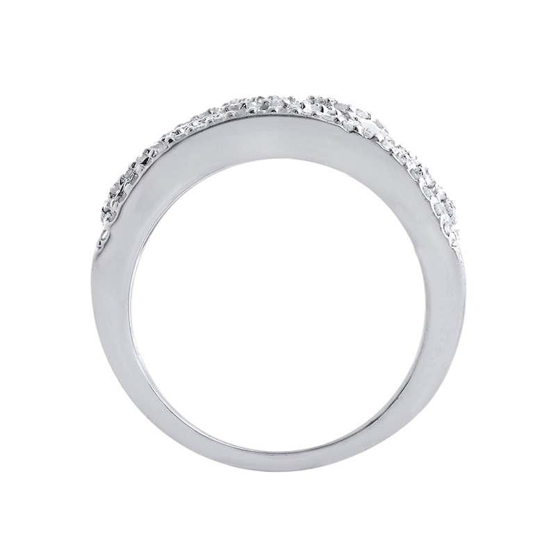 Main Image 2 of 5/8 CT. T.W. Diamond Open Filigree Ring in Sterling Silver – Size 7