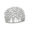 Thumbnail Image 1 of 1 CT. T.W. Diamond Swirl Dome Ring in 14K White Gold